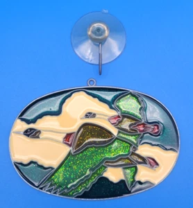 Vintage Ente Buntglas Stockente Vogel Sonnenfänger - Bild 1 von 5