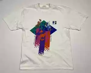 VINTAGE 1990s 90s ATLANTA OLYMPIC 1996 TEE SHIRT OLYMPIC GAMES - Picture 1 of 9