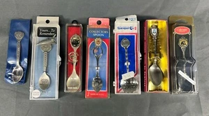Vintage Collectible Boxed Souvenir Spoons Lot of 7 - 5 from US, 2 from Australia - Picture 1 of 8
