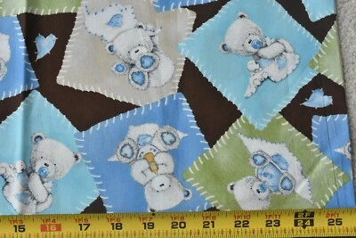 18" Long, Popcorn the Bear Patches Cotton, Quilting Treasures/Bright Star, N4543 - Image 1 of 4