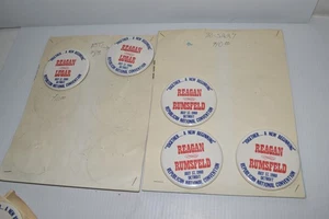 Ronald Reagan RUMSFELD / KEMP/ LUGAR RNC '80 DETROIT BUTTON PIN LOT OF 10(PB#83) - Picture 1 of 10