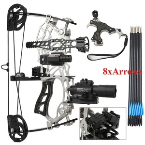 Compound Bow 15-32lb Archery Arrow Set Right & Left Hand Adults Hunting Target - Picture 1 of 15
