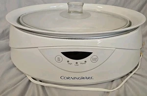 CorningWare 4Quart Slow Cooker SC40PL White Digital Controls Ceramic - Picture 1 of 7