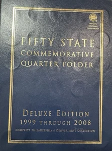 FIFTY STATE COMMEMORATIVE QUARTERS 1999-2008 DELUXE EDITION COMPLETE - Picture 1 of 5