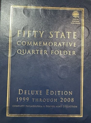 FIFTY STATE COMMEMORATIVE QUARTERS 1999-2008 DELUXE EDITION COMPLETE - Image 1 of 4