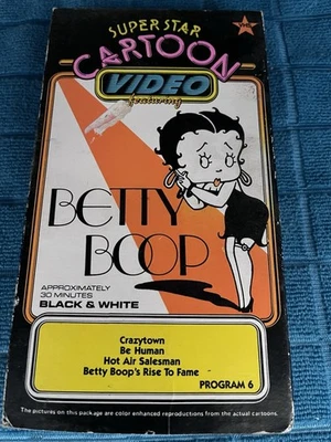 Betty Boop Program 6 (VHS) Black & White - Super Star Cartoon Video - Image 1 of 4