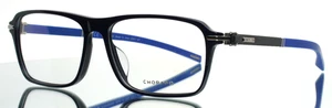 CHOPARD VCH310 0821 Navy Mens Rectangle Full Rim Eyeglasses 57-15-145 B:40 - Picture 1 of 16