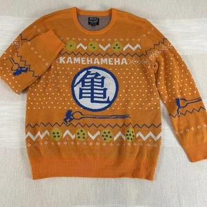BoxLunch Herren Gr. XL Dragon Ball Z Kamehameha Weihnachtspullover Orange Urlaub - Bild 1 von 7