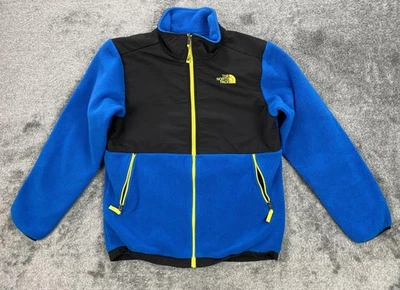 Chaqueta The North Face Niños XL Azul Negro Vellón Bloques de Color Cremallera Completa Exterior Foto 1 de 4