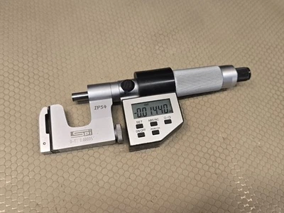 SPI 13-512-9 Electronic Digital Anvil Micrometer (0-1"/25mm,.00005"/.001mm,IP54) - Image 1 of 4