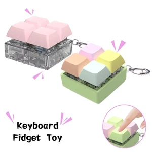 4 Keys Axis Tester Relief Toy Keychain Toy New 4-button Shaft Tester - Afbeelding 1 van 10