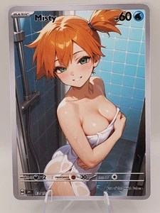 Misty Trainer Waifu Full Art Custom Trading Card Fan Art Goddess ACG - Picture 1 of 1