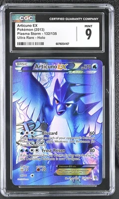 CGC 9 MINT Articuno EX 2013 Plasma Storm 132/135 Ultra Rare Holo Pokemon Card - Image 1 of 2