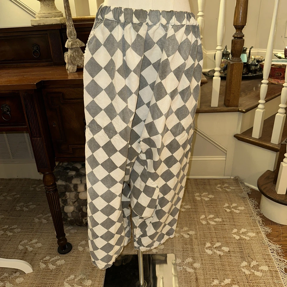 Pantalones Garçon Magnolia Pearl RARO Frankie lino beatnik gris a cuadros nuevos sin etiquetas Foto 1 de 4