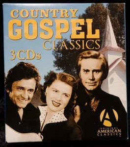 💿 Country Gospel Classics (3-CD Box Set) 🎶 Johnny Cash • George Jones • Patsy - Picture 1 of 3