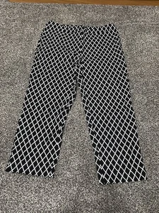 Neu Dennis by Dennis Basso schwarz-weiß geometrisches Business-Muster Hose 12 - Bild 1 von 15