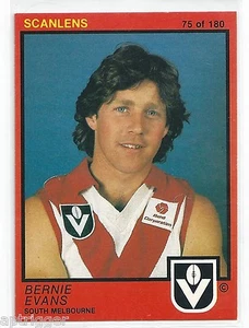 1982 Scanlens (75) Bernie EVANS South Melbourne aMint. - Picture 1 of 1