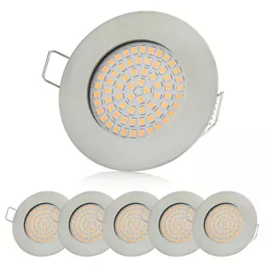 LED recessed spotlight 230V flat ceiling spots 4W spots die-cast hole dimension 60 mm - Picture 1 of 17