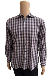 MK Michael Kors Mehrfarbig Braun Schwarz Kariert Button Down Hemd Herren Medium M - Bild 1 von 5