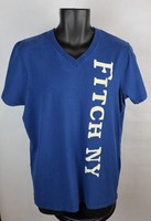 Abercrombie & Fitch Men's V-Neck Muscle T-Shirt Size XL Dark Blue Fitch NY