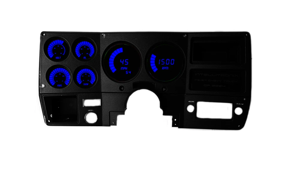 1973-1987 Chevy Truck Analog Dash Panel Blue LED Bargraph Gauges USA Made - Image 1 of 1