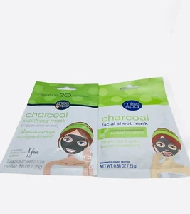 Miss Spa Hoja Facial Clarificadora de Carbón Máscara Restaurar la tez 0,88 oz x2 Lote - Imagen 1 de 1