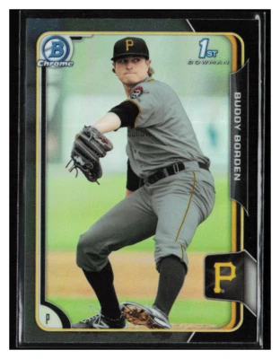 2015 Bowman Chrome Prospects Asia Black Ref #BCP63 Buddy Borden - Image 1 of 2