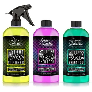 Car Washing Kit Shampoo Wax Snow Foam Wheel Cleaning Detailing Pure Definition - Picture 1 of 8