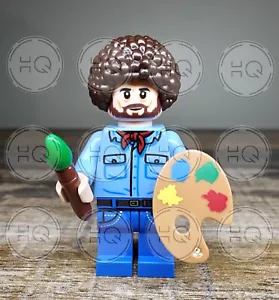 **NEW** 100% LEGO Bob Ross Artist Painter Minifigure - Picture 1 of 4