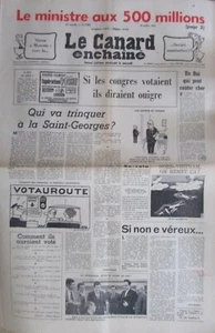 ANNIVERSARY NEWSPAPER LE CANARD ENCHAÎNÉ SATIRICAL NEWS OF APRIL 19, 1972 - Picture 1 of 1