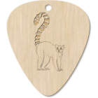 7 x 'Ring-Tailed Lemur' Guitar Picks / Pendants (GP00025148)
