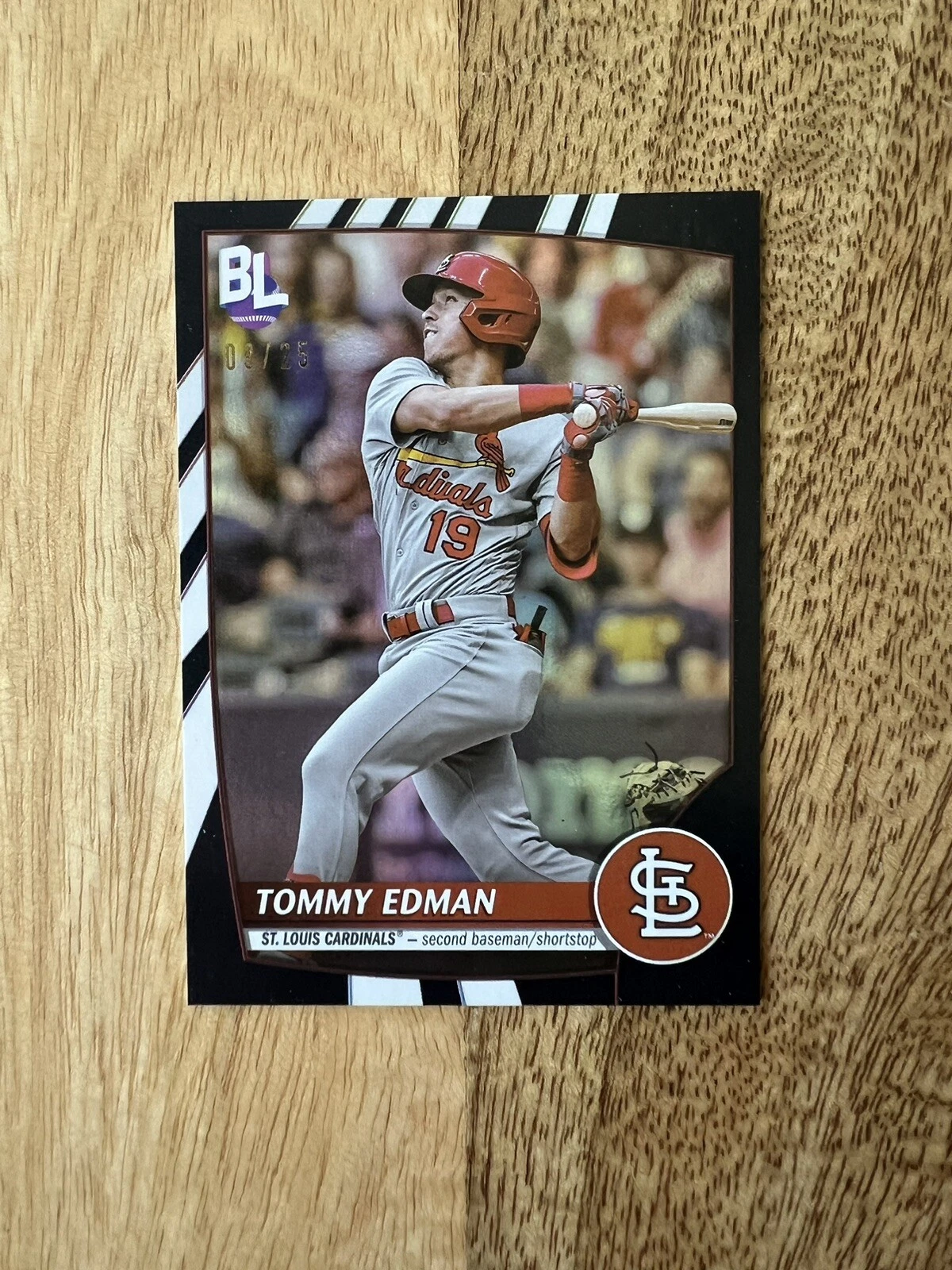 2023 Topps Big League Tommy Edman St. Louis Cardinals Black #/25