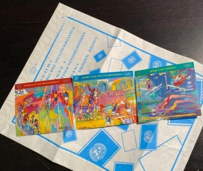 UN Stamps Sports Environment, China Terracotta Warriors MNH 40th Anniversary FDC - Image 1 of 4