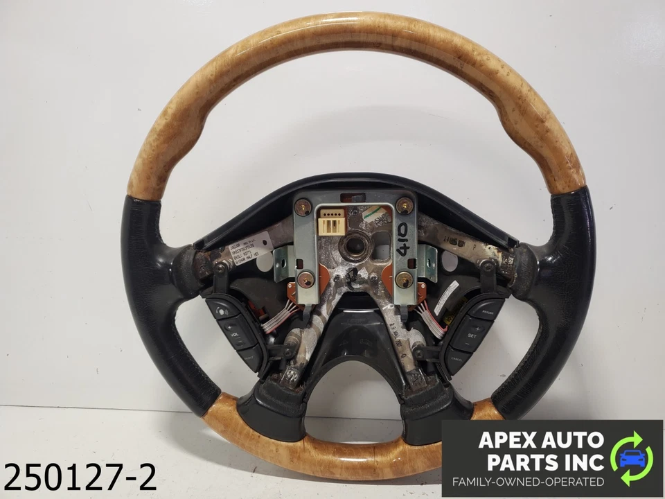 Volante Jaguar S-Type 3.0L fabricante de equipamento original 1999-2002 com madeira - Imagem 1 de 4