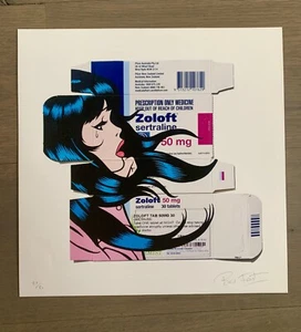 Ben Frost Print 'One Tablet At Night' (Zoloft) Original Signed *2 available - Picture 1 of 7