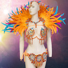 Vêtements de scène en plumes samba brésilienne paradis plumes de carnaval spectacle d'ouverture sexy