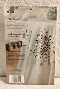 Bucilla Stamped Cross Stitch Kit - 'Bridal Bouquet Topper' - 45179 - 2006 - NIP - Picture 1 of 2