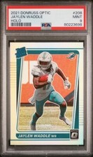 2021 Donruss Optic Jaylen Waddle Holo Prizm Rated Rookie Card RC #208 PSA 9