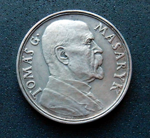Tschechoslowakei, T. G. Masaryk, 1850 - 1935 Silbermedaille. Groß, 60mm Tschechisch 0,98 - Bild 1 von 2