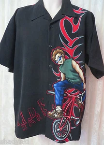 DRAGONFLY SHIRT Large Black RIDE HARD BMX Bike NEW - Picture 1 of 5