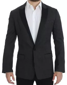 Dolce & Gabbana Black wool slim MARTINI Men's blazer Authentic - Picture 1 of 6