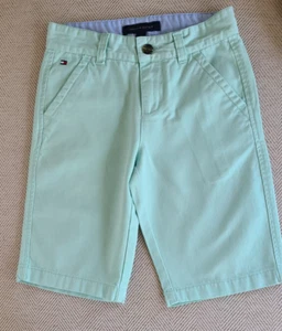 Tommy Hilfiger Boys' Flat Front Twill Shorts Mint Green Grotto Size 10 NWOT - Picture 1 of 5