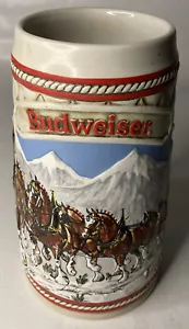Budweiser 1985 Holiday Clydestales Beer Stein - Ceramarte - Brazil - Picture 1 of 6