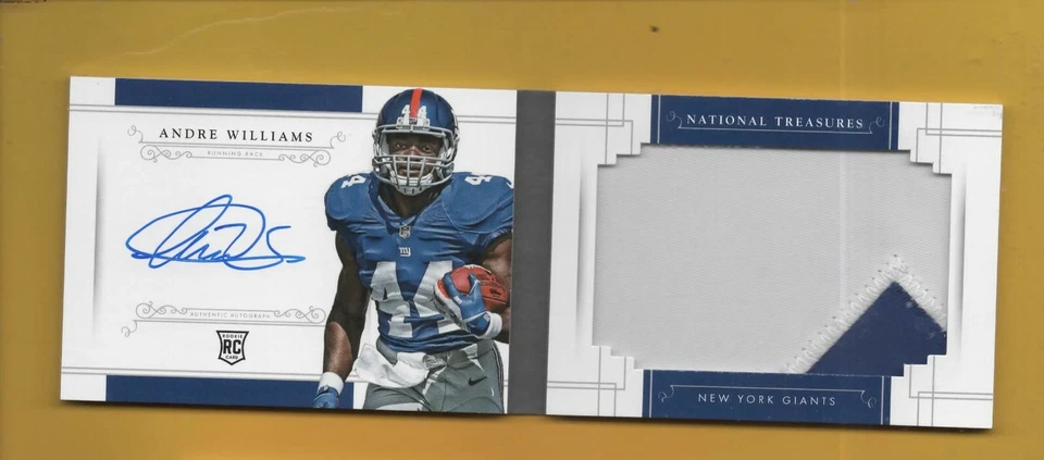 D60598  2014 National Treasures #282 Andre Williams ROOKIE JERSEY AUTOGRAPH /99 - Image 1 of 1
