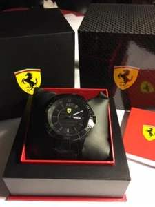 FERRARI Scuderia Black Dial Black Leather Men's Watch  Item No. 830093  - Picture 1 of 6