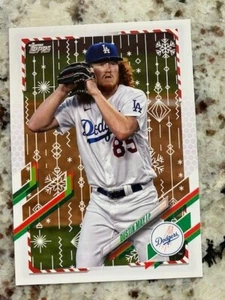 2021 TOPPS HOLIDAY EDITION CARD #HW81 LOS ANGELES DODGERS DUSTIN MAY - Picture 1 of 1