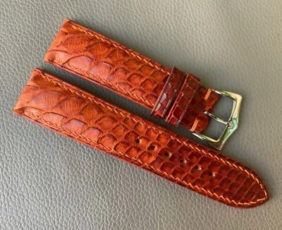 正品蛇纹皮革表带 尺寸 15 16 18 19 20 21 22 23 24 25 26 毫米 — 第 1/4 张图片