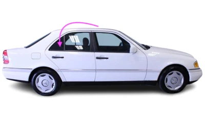 Fits 1994-2000 Mercedes-Benz C220 C230 C280 C36,43AMG Right Rear Door Vent Glass - Image 1 of 4