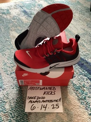 DS 2021 Nike Air Presto Low University Rojo Negro Gris GS Talla 5Y Foto 1 de 4