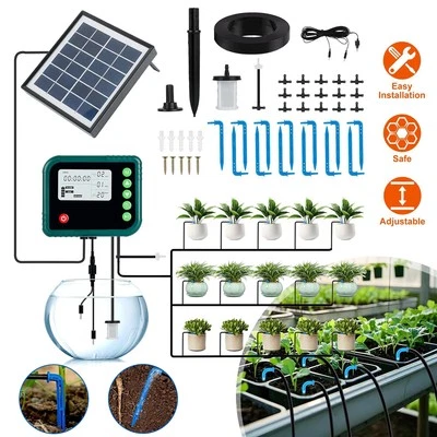 Solar Automatische Bewässerungssystem Tröpfchenbewässerung System mit Timer - Bild 1 von 4